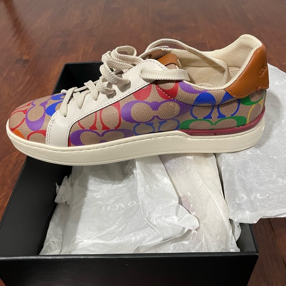 Brand new Coach rainbow sneakers! Super cute and stylish! - Picture 6 of 8